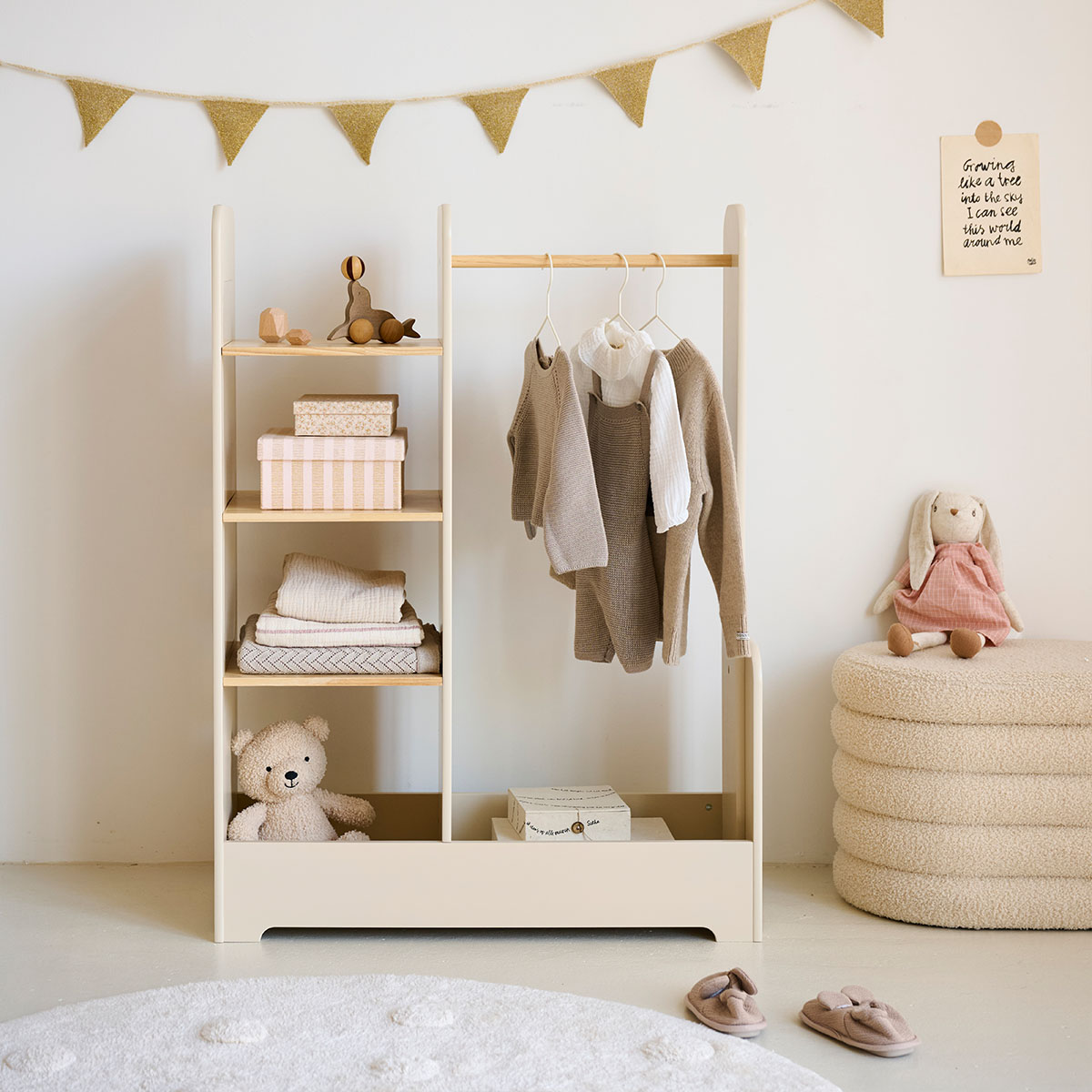 Montessori kledingkast «Lune» | Beige