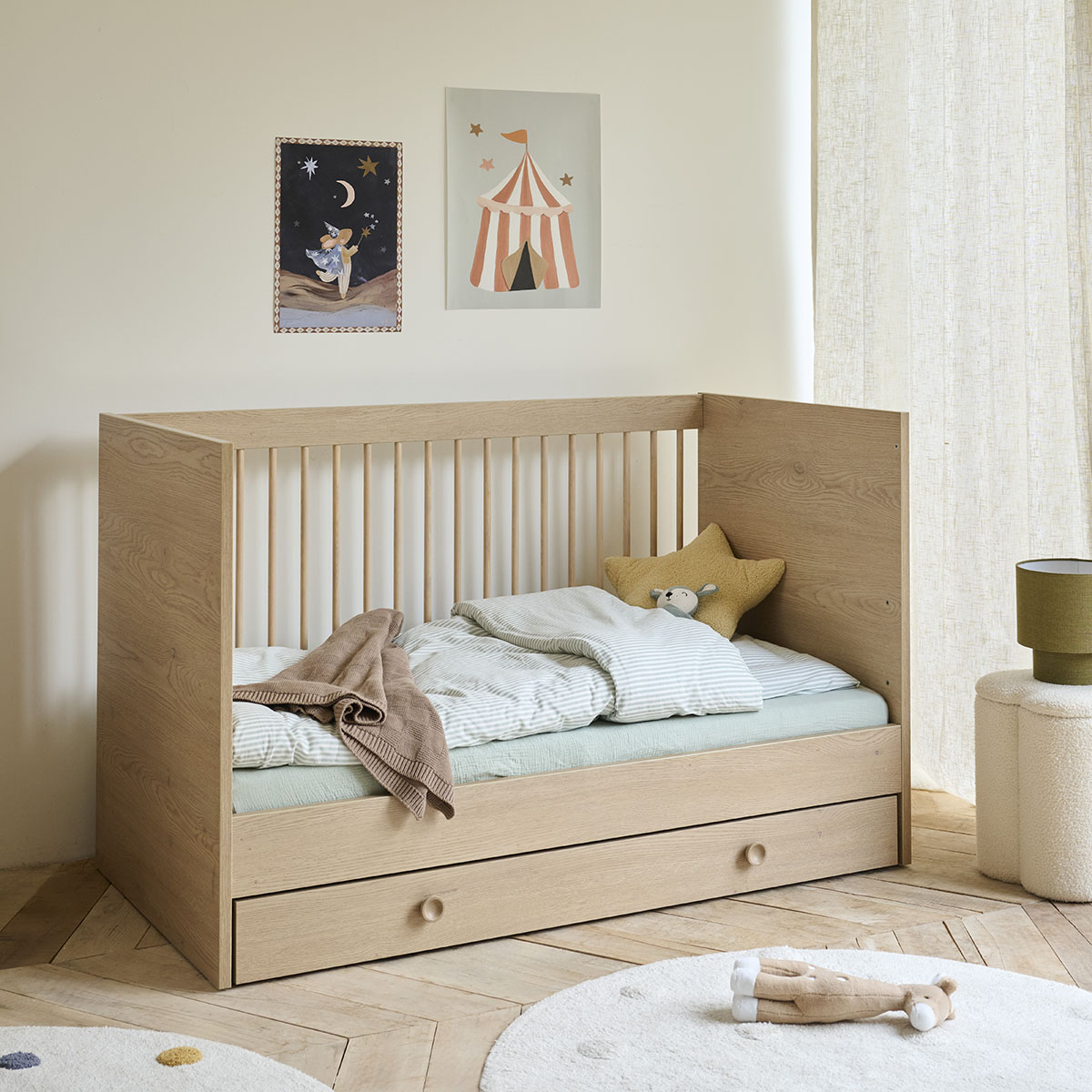 Schublade für mitwachsendes Babybett «Chêne» | 70 x 140 cm