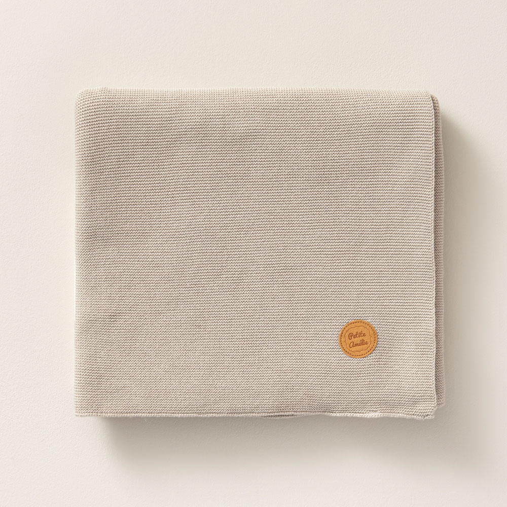 Bio-katoenen ledikantdeken 100x150 cm in 3 tinten | Beige / Off white / Taupe