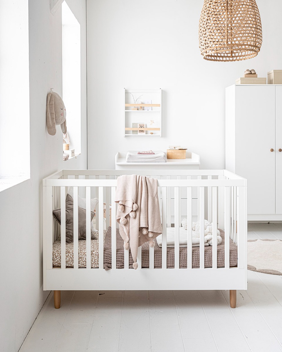 Mitwachsendes Babybett «Bocca» | 70 x 140 cm | Weiss