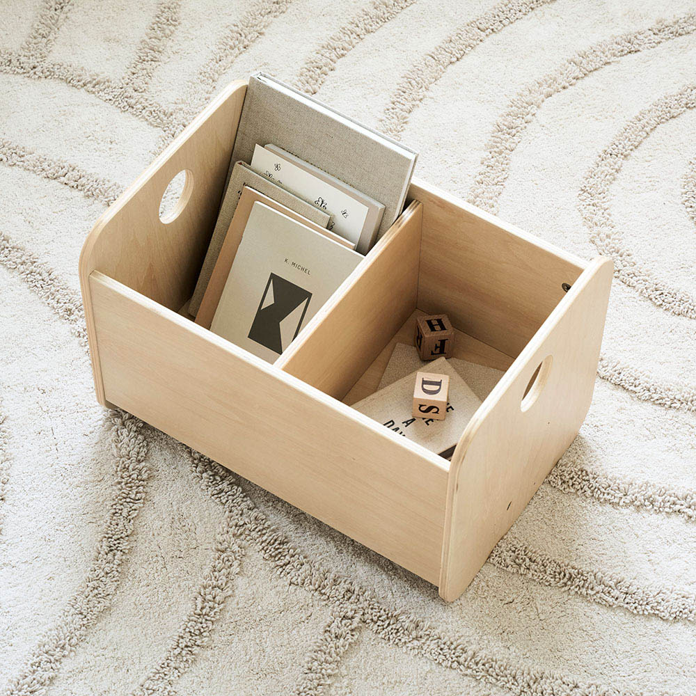 MONTESSORI WOODEN TOY CHEST «ELLIPSE» | NATURAL