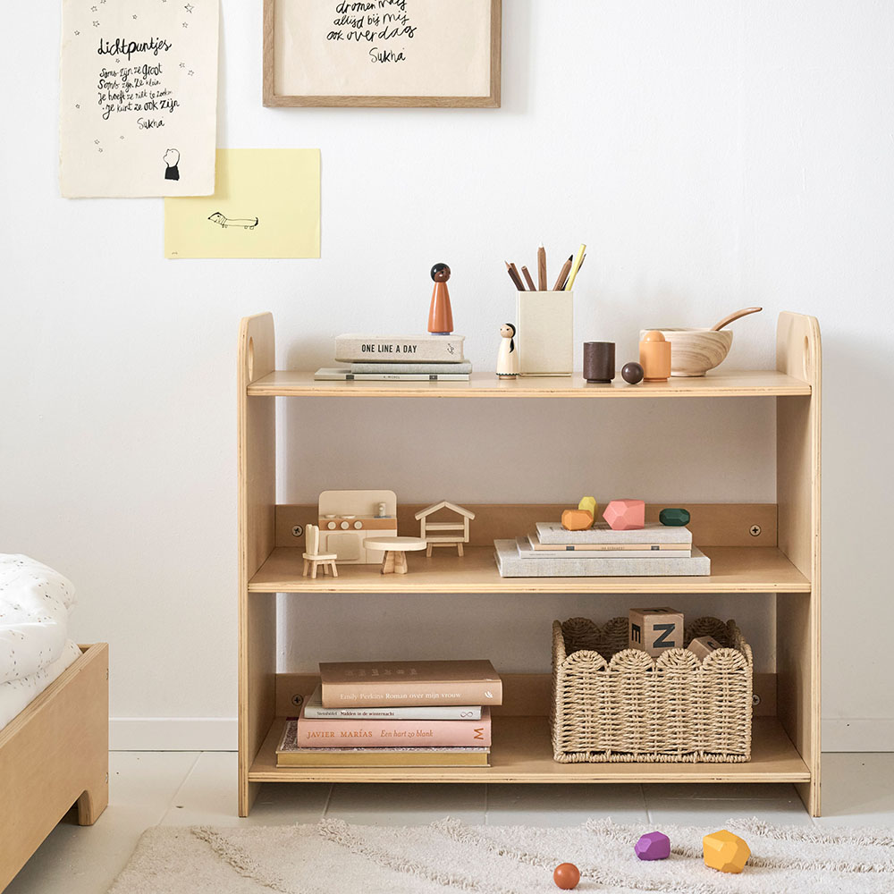 MONTESSORI STORAGE SHELF «ELLIPSE» | NATURAL