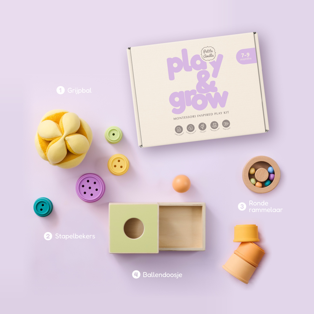 Montessori speelgoed box | 7-9 maanden