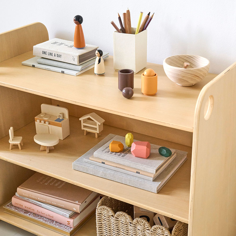 MONTESSORI STORAGE SHELF «ELLIPSE» | NATURAL