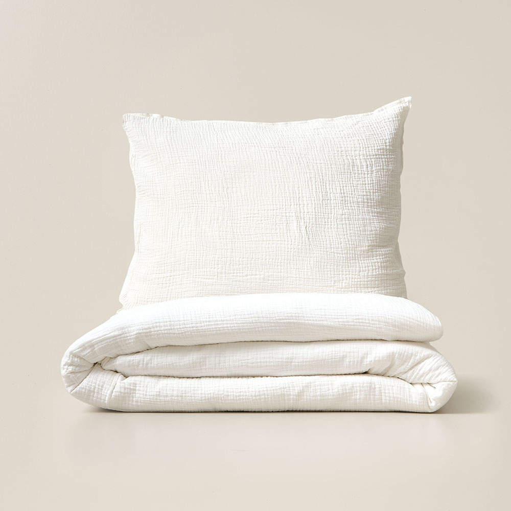 Dekbedovertrekset 200x140cm, incl. kussenhoes | wit