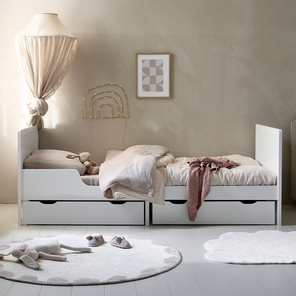 MEEGROEIBED / PEUTERBED «BRUME» | 80 X 140-200 CM | WIT