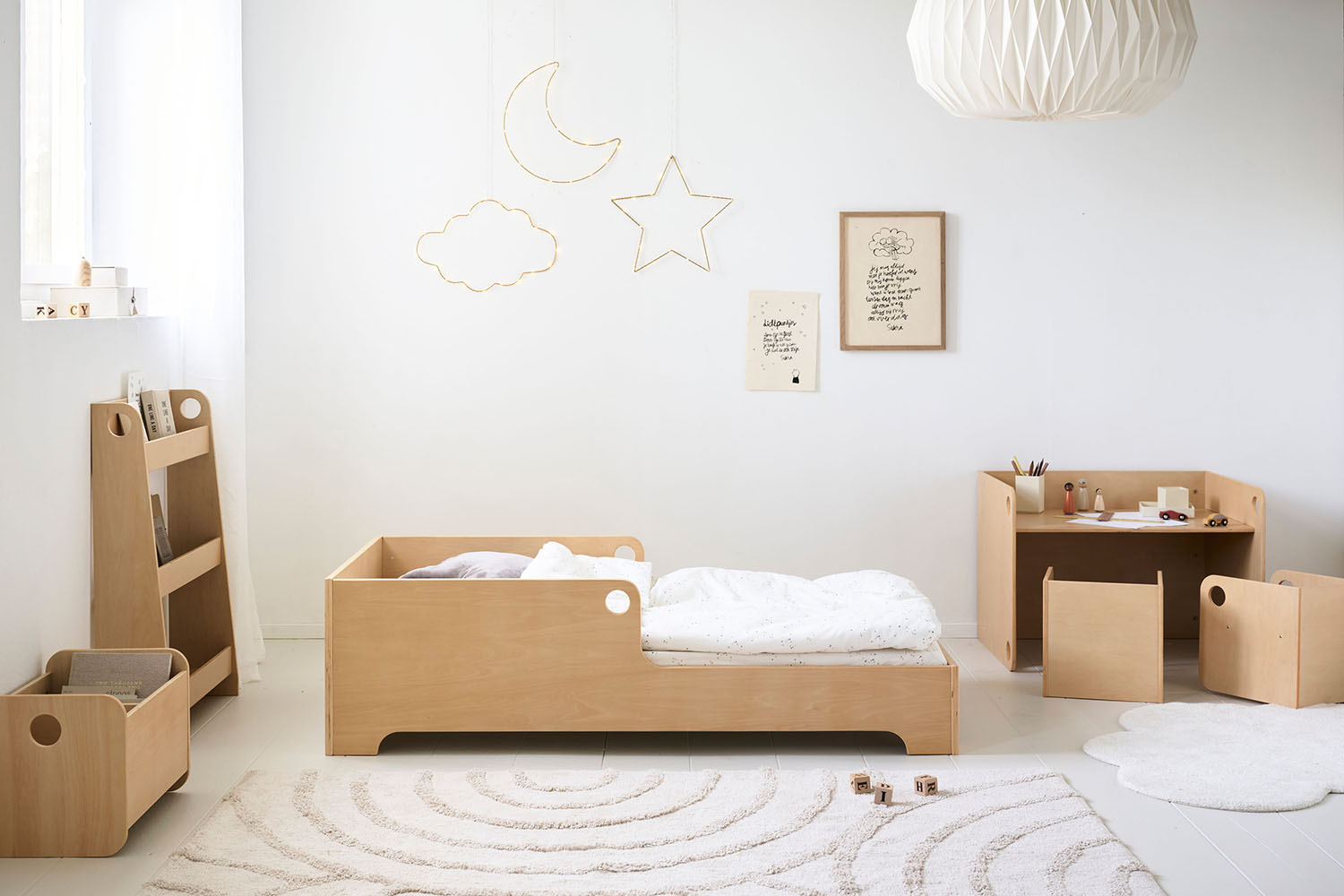MONTESSORI VLOERBED «ELLIPSE» | 70 X 140 CM | NATUREL