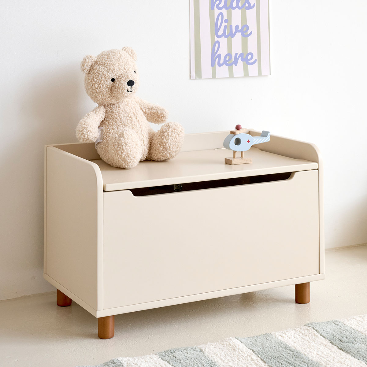 Coffre à jouets «Lune» | Beige
