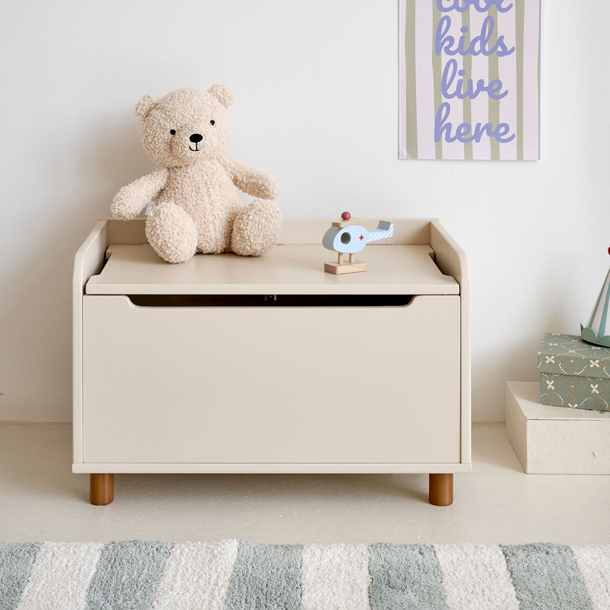 Coffre à jouets «Lune» | Beige