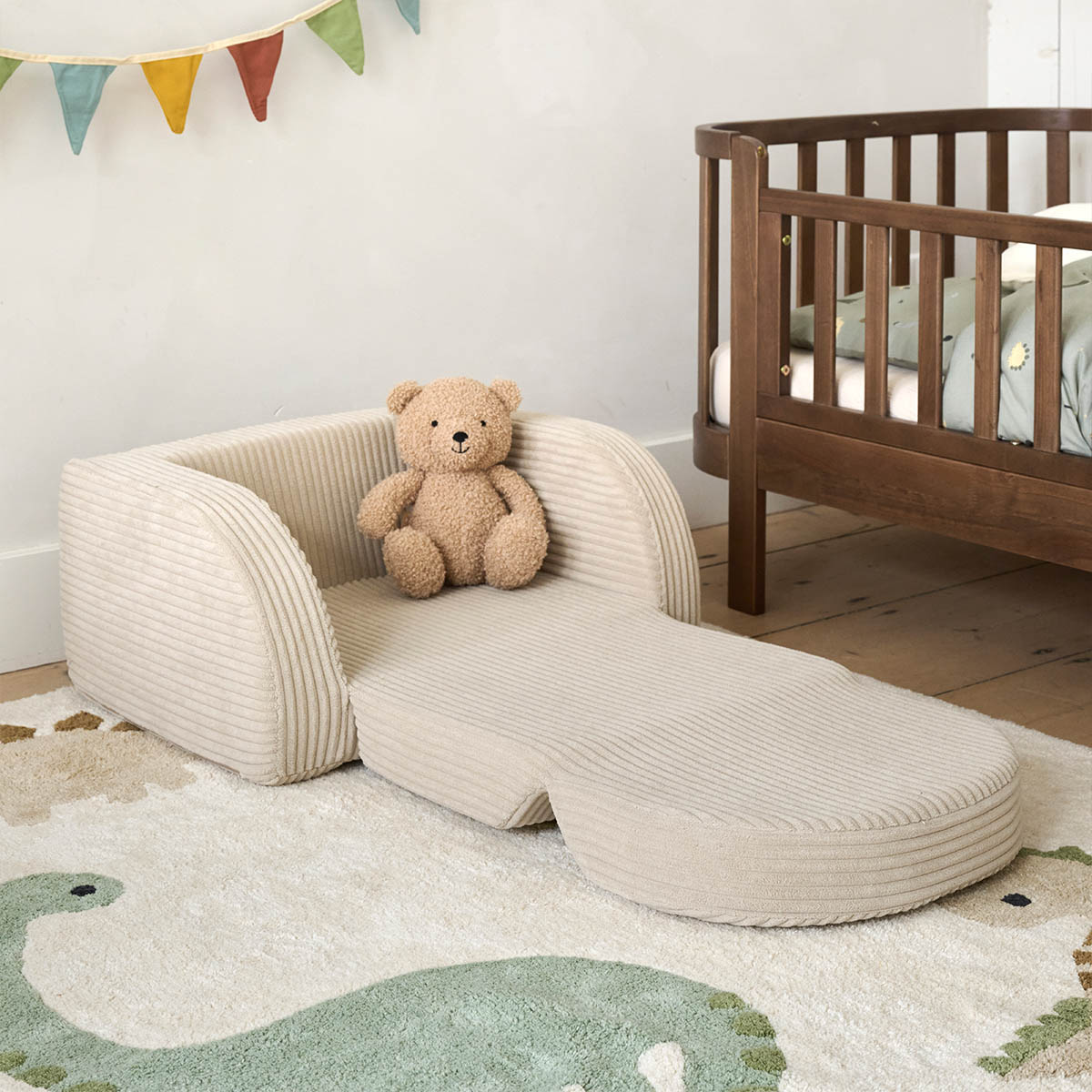 Kinderfauteuil uitklapbaar | Beige