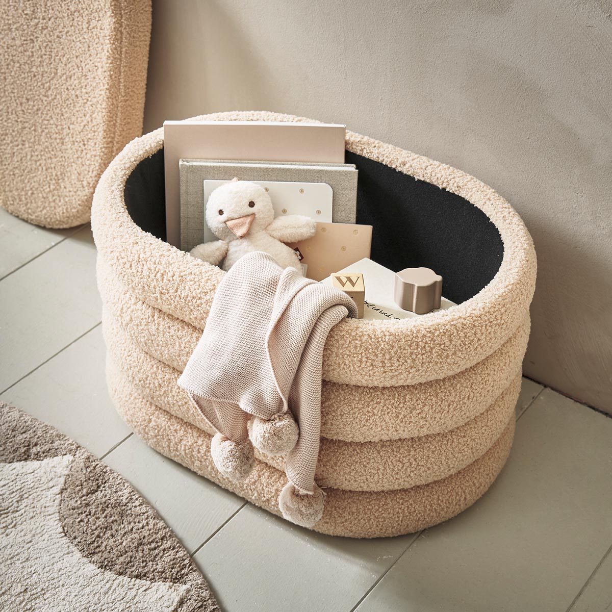 POUF DE RANGEMENT | «TED» | MARRON CLAIR
