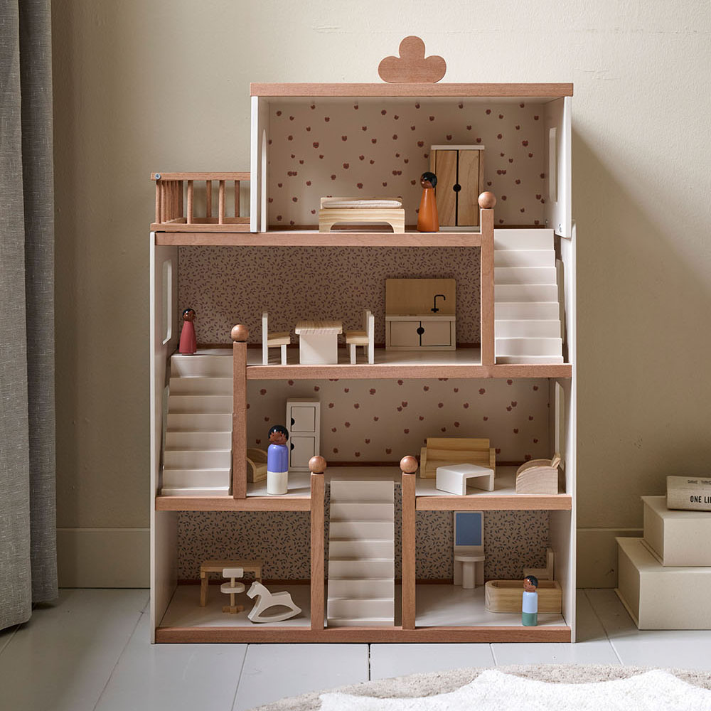 Großes Puppenhaus aus Holz «Fleur»