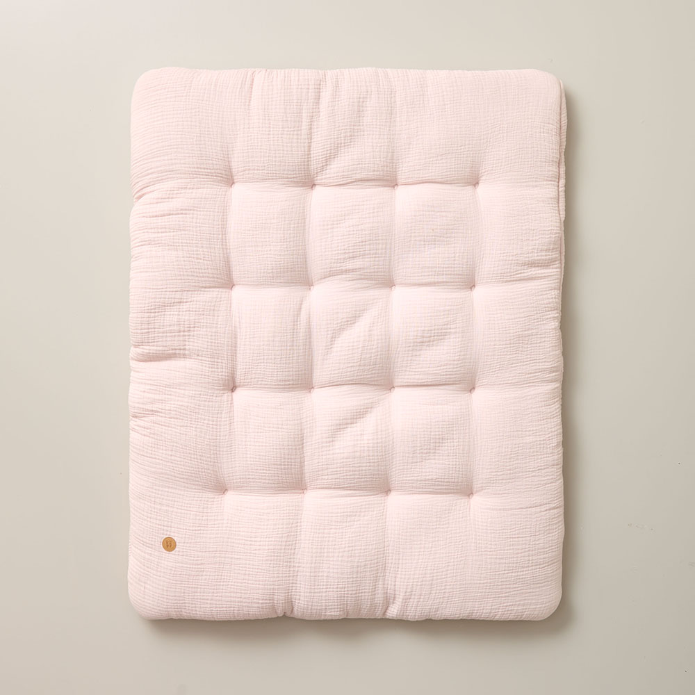 Biologisch katoenen speelkleed Biscuit | 110x85cm | Zacht roze
