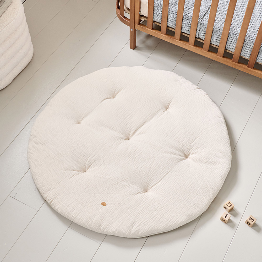 ROND SPEELKLEED Ø100 CM| MOUSSELINE KATOEN | BEIGE