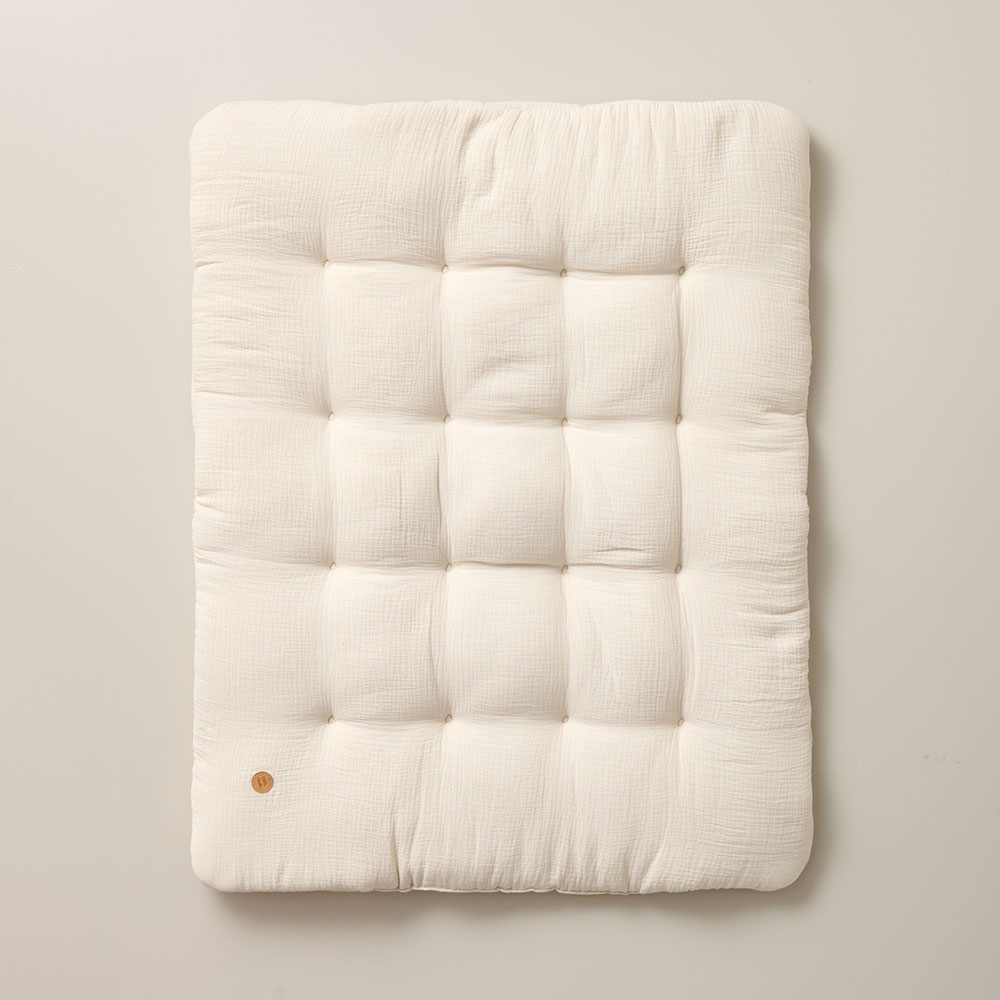 Speelmatras baby biologisch katoen Biscuit | 110x85cm | Beige