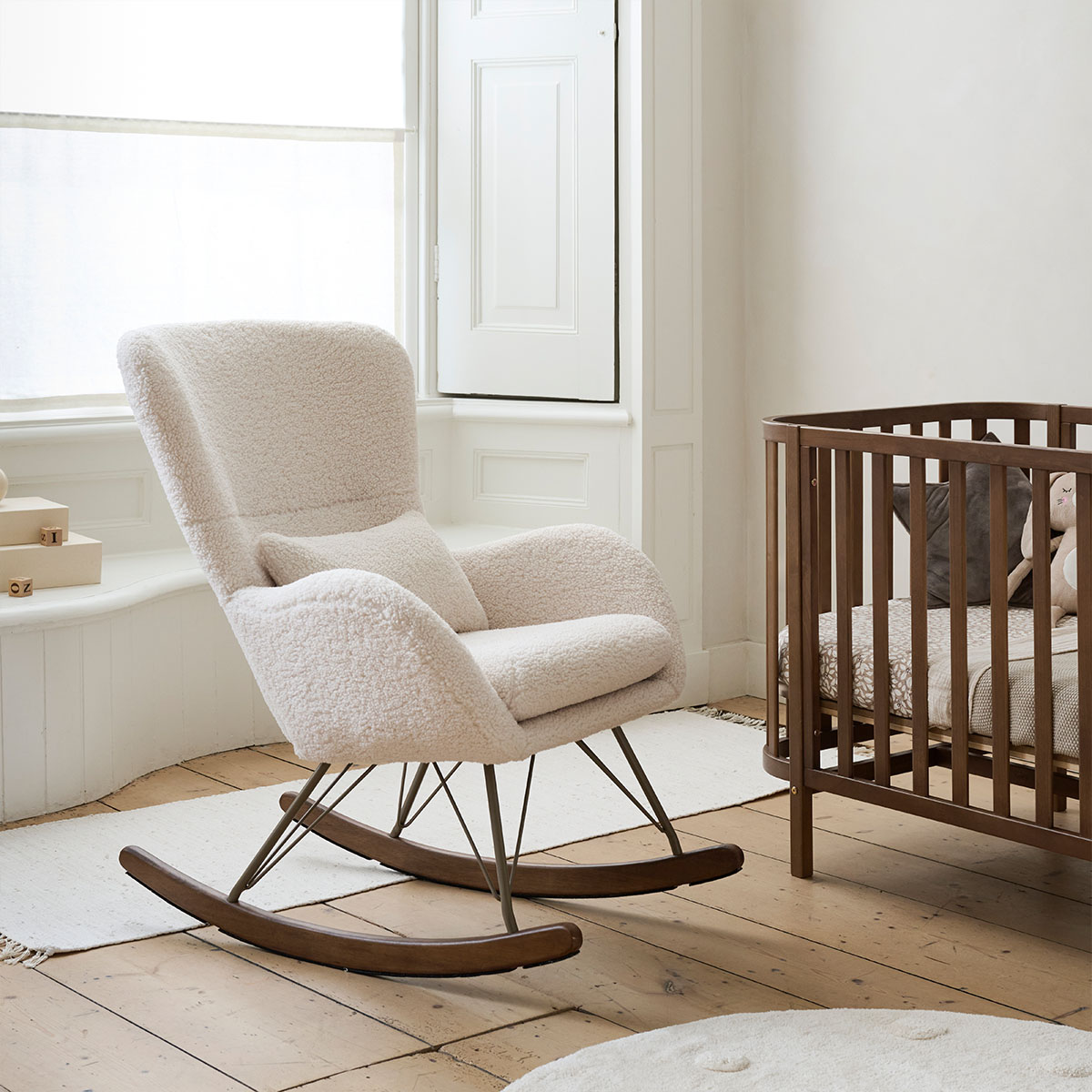 Teddy schommelstoel «Lune» | Beige