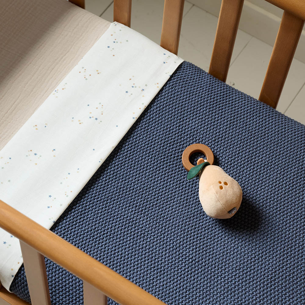 Babydecke 80 x 100 cm | Denimblau