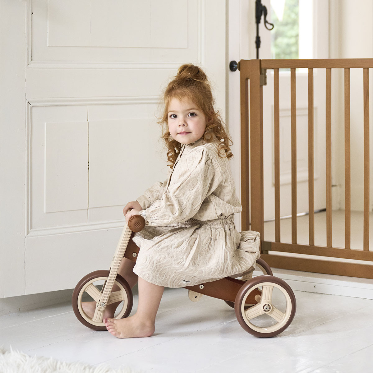 Tricycle draisienne bébé bois «Noyer» | Noyer