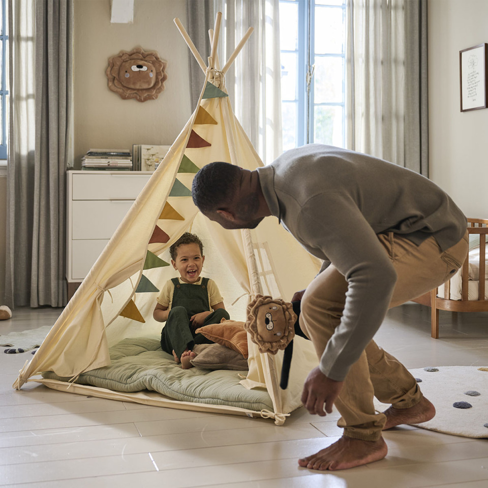TIPI ENFANT EN TOILE «ÉTÉ» | 158 CM DE HAUT | BEIGE