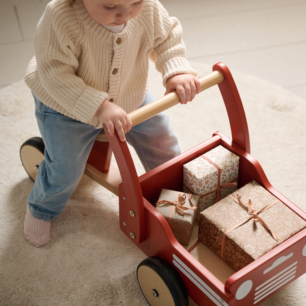 DRAISIENNE EN BOIS «VROUM» | ROUGE