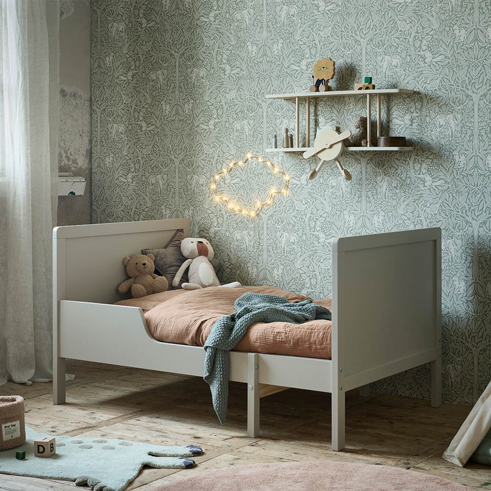 MEEGROEIBED «BRUME» INCL. LATTENBODEM | 80 X 140-200 CM | GRIJS