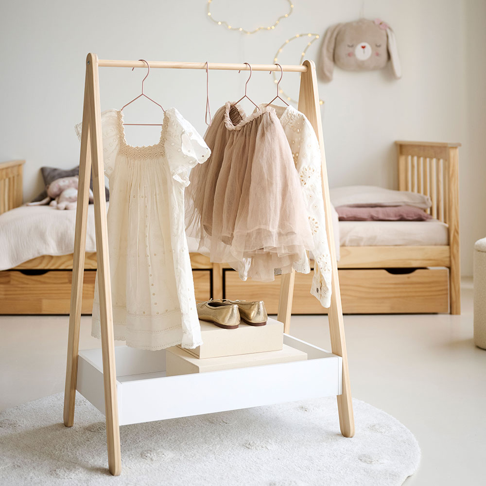 Wooden clothes rack «Cerise» | White