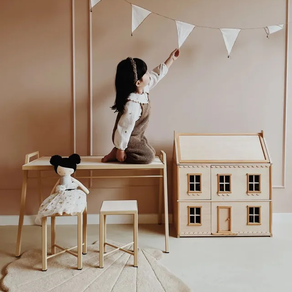 Classic natural wooden dolls house | «La Parisienne» (EXCL ACCESSORIES)